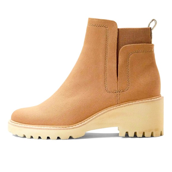 Anna Shoes - Tan Platform Ankle Boots